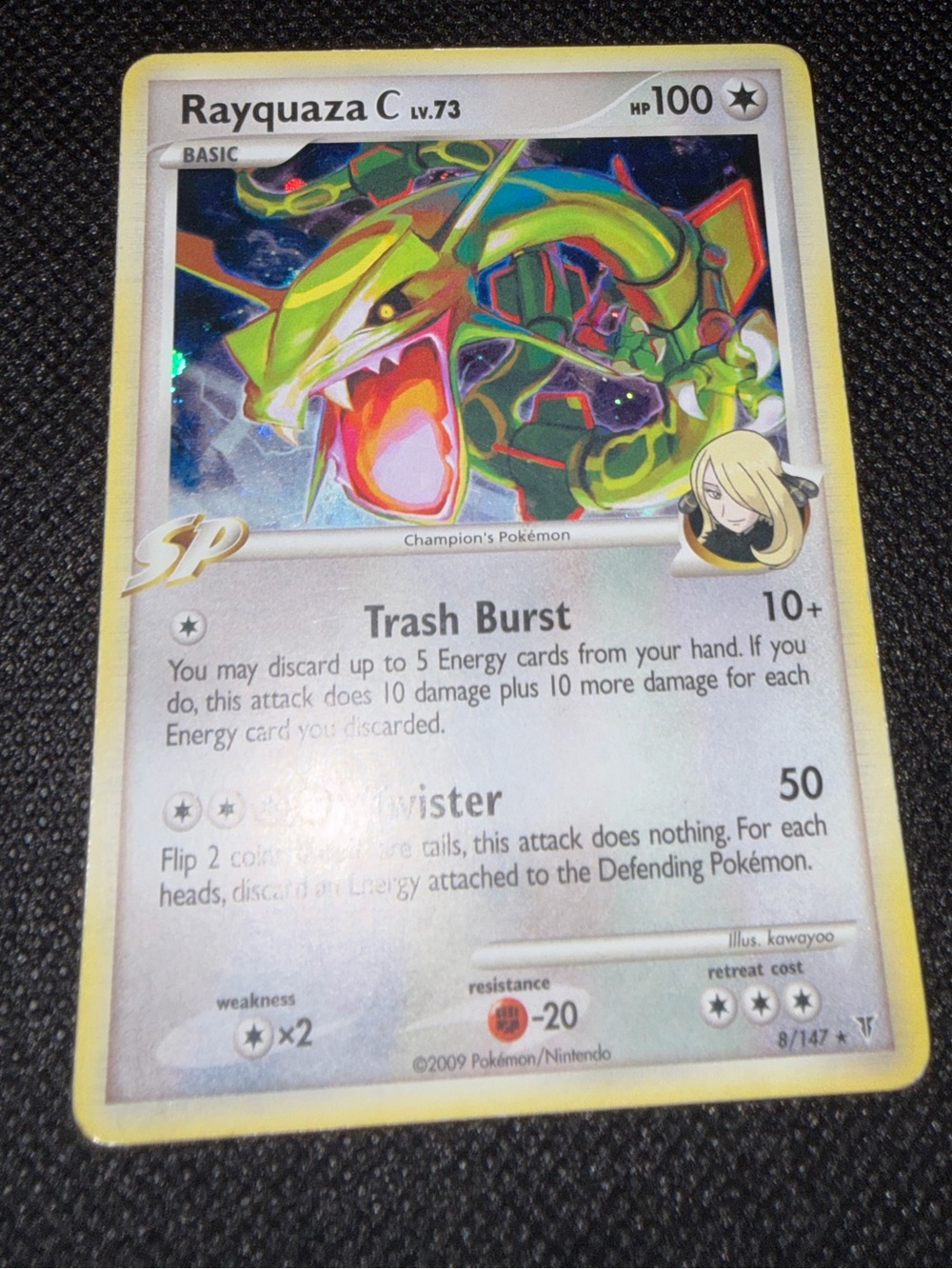 Rayquaza C Holographic Trading Card -LP